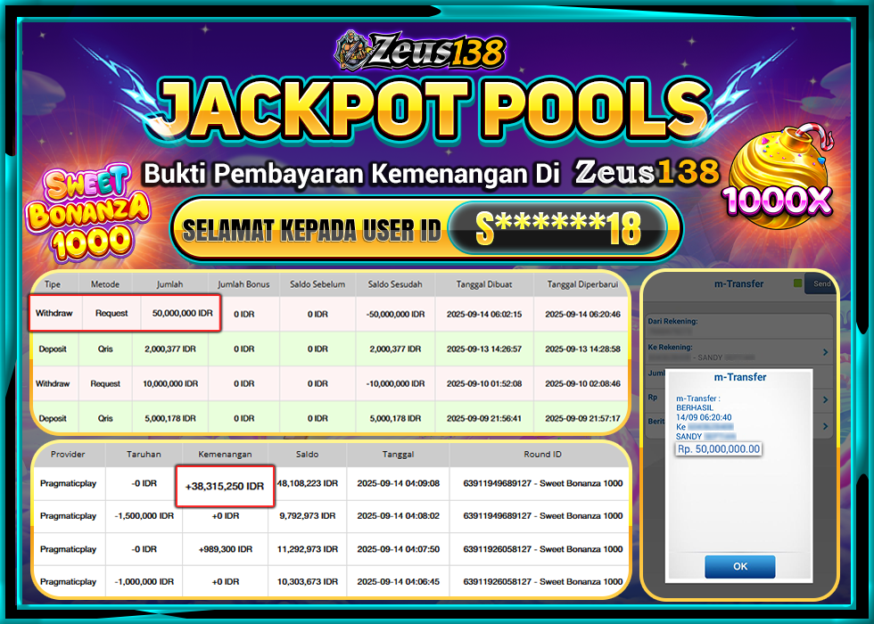 ZEUS138 GATES OF OLYMPUS SUPER SCATTER Rp.32.000.000